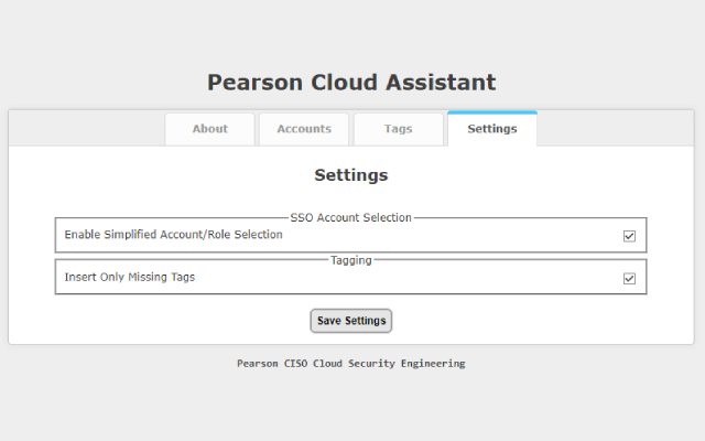 SSO Settings Page